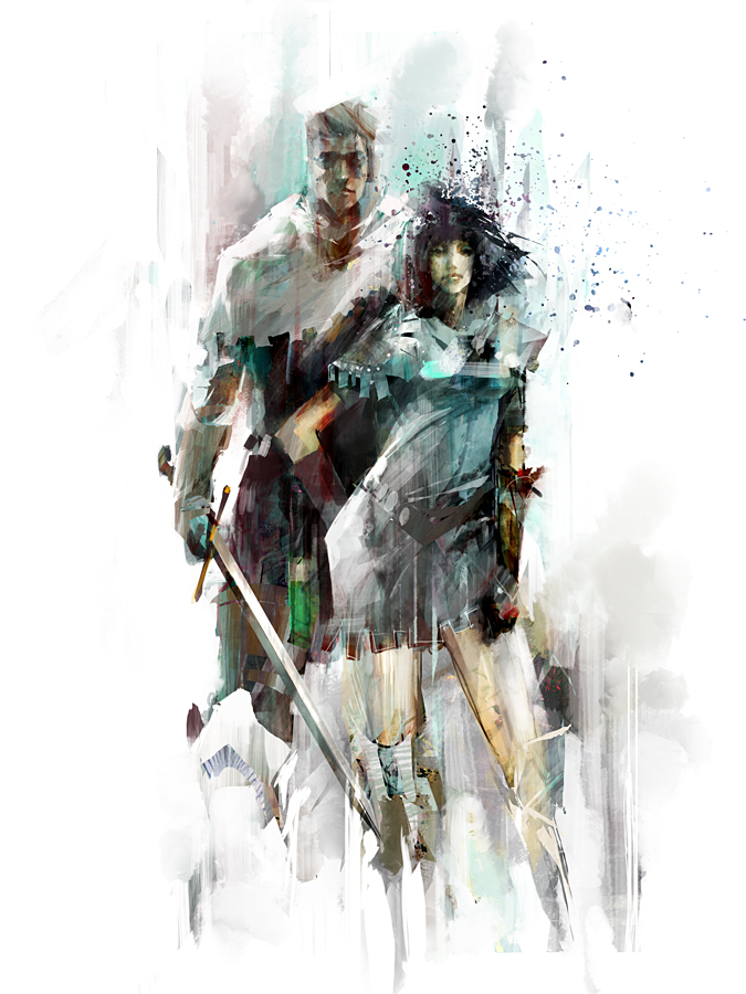 Concept art of humanity, the race the Six Gods brought into the world.