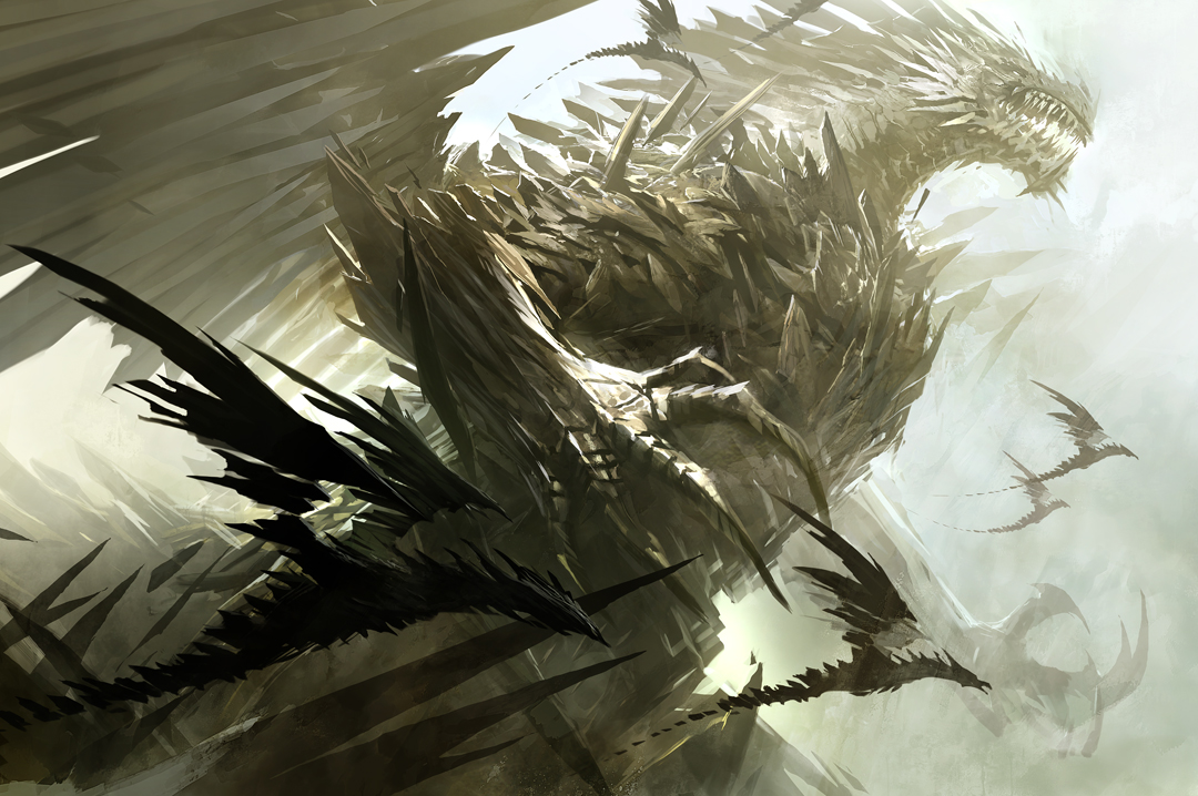 Concept art of an Elder Dragon by Kekai Kotaki.